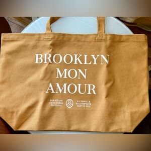 SEZANE Brooklyn Mon Amour Canvas Tote